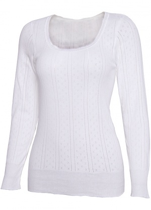 White Swan Long Sleeve Cotton Top